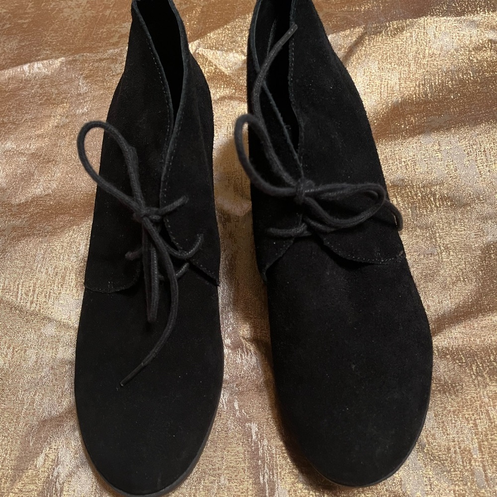 Donald J. Pliner Black Suede Ankle Booties
